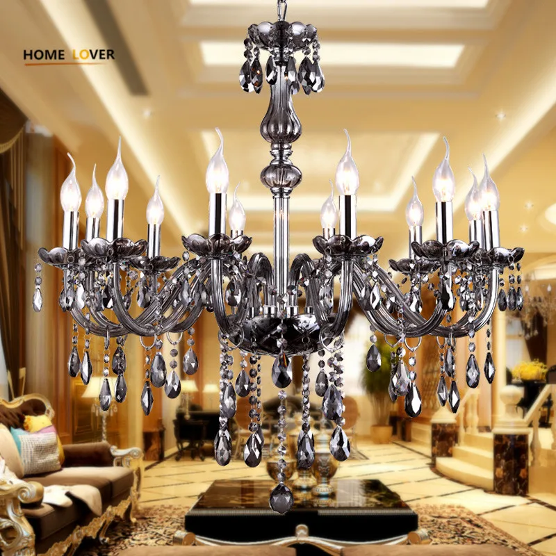 Luxury Crystal Chandelier Light Living Room Lamp lustres de cristal indoor Lights Crystal Pendants For Chandeliers Free shipping