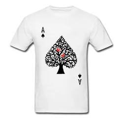 Playing Card Men T-Shirts Funny Poker Ace Of Spade Cool Tshirt Spades Men Custom Made Shirts Family Tee Shirt Free Shipping