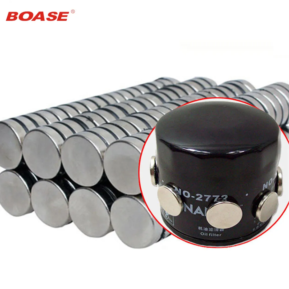 

10 Pcs Automotive supplies strong magnet strong adsorption movement 15 * 2.5mm nickel plating