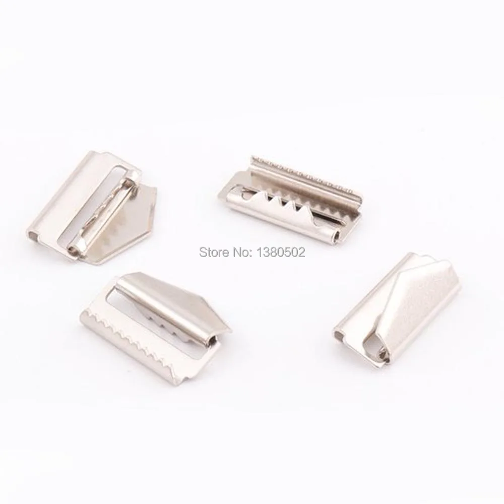 30pcs/lot 20mm inner Sawtooth slide adjustable strap clip suspender clip  Buckles for webbing