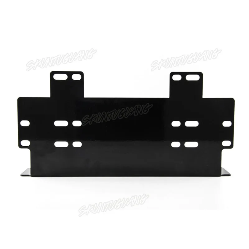 1 pz paraurti anteriore universale staffa targa supporto per auto staffa supporto nero barra luminosa fuoristrada per camion lampada da lavoro