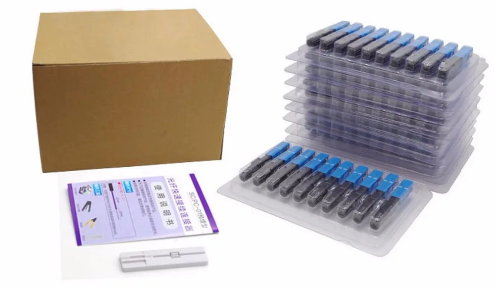 50PCS FTTH SC UPC single-mode fiber optic   quick connector  Fiber Optic Fast Connector  