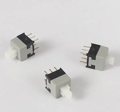 20pcs/lot 8.5X8.5 mm 8.5 * 8.5 mm self locking switch button dip switch 6 pins touch button key switch attacked