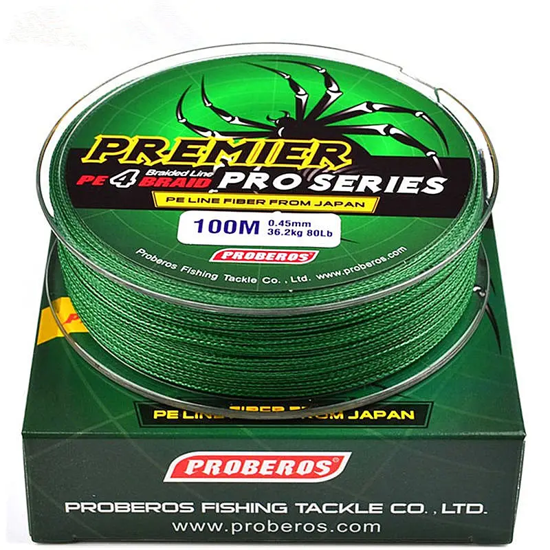 100M 4 Stands Fishing Line 0.12mm-0.6mm Ocean Super Strong Carp Multi Color PE Line 8LB-100LB Braided Line GD-16