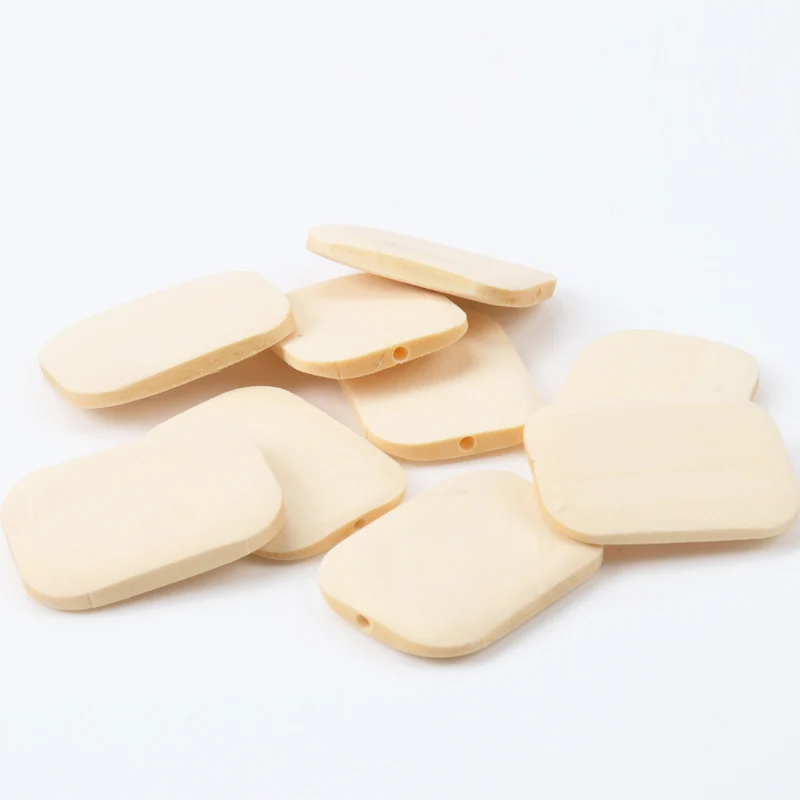 5Pcs Natural Slice of bread Wooden Round Loose Spacer Beads for Jewelry Making Diy 27x37mm 2018 New KL134