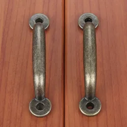 DRELD Antique Bronze Furniture Handle Cabinet Handle and Knobs Door Handle Cupboard Drawer Kitchen Wood Box Pull Alloy 90*17mm