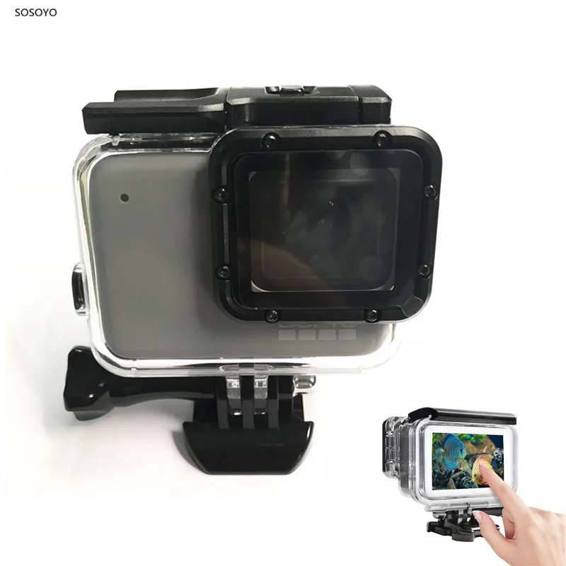 Waterproof Case 45m Underwater Protection diving Housing with Touch screen For GoPro Hero 7 Silver & White Camera Accessories