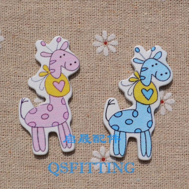 10pcs New Baby Series,Decoration accessory for Children,2 Color Cartoon wood for decoration,Giraffe,Refrigerator magnet