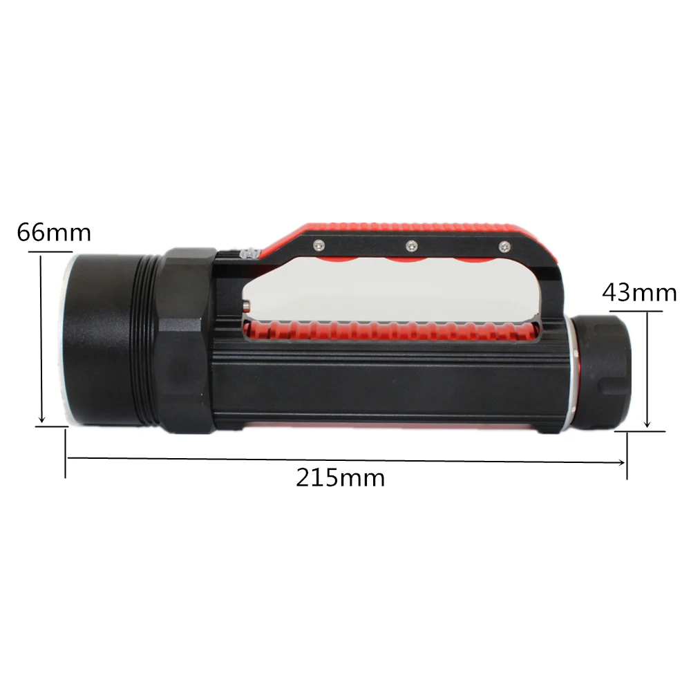 LED diving flashlight UV light 6 * UV LED 1800 lumens Waterproof underwater scuba torch for find scorpion or amber