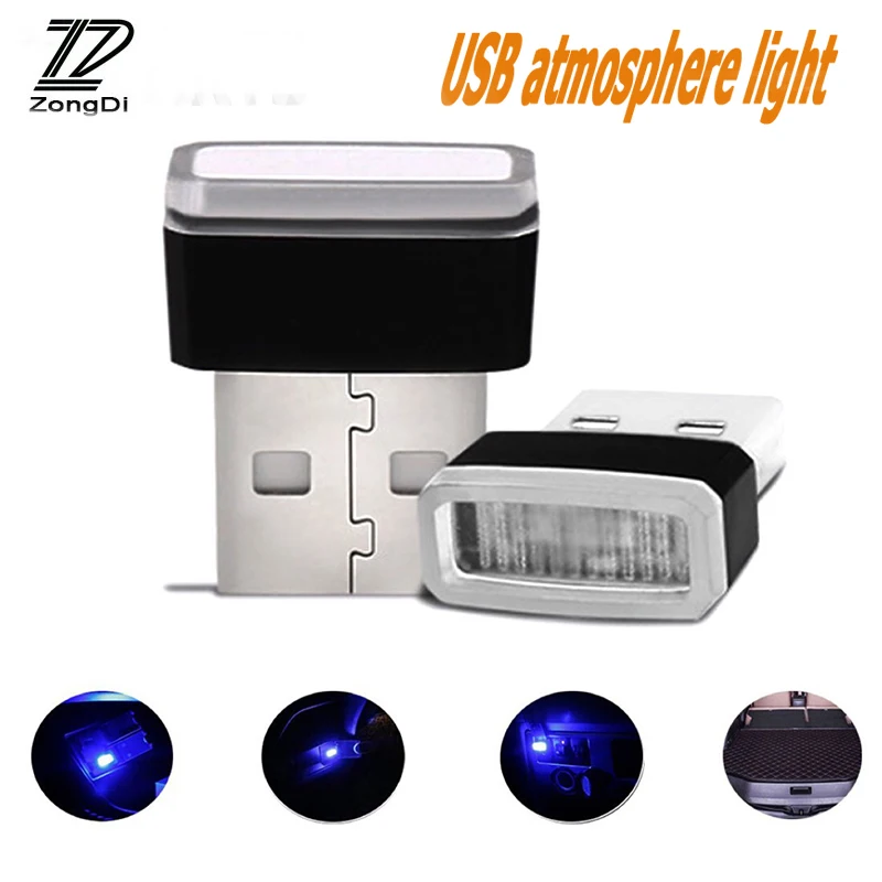 ZD Car Styling For Kia Rio 3 Ceed Toyota Corolla 2008 Avensis C-HR RAV4 Mazda 3 6 USB Charger Atmosphere LED Light Accessories