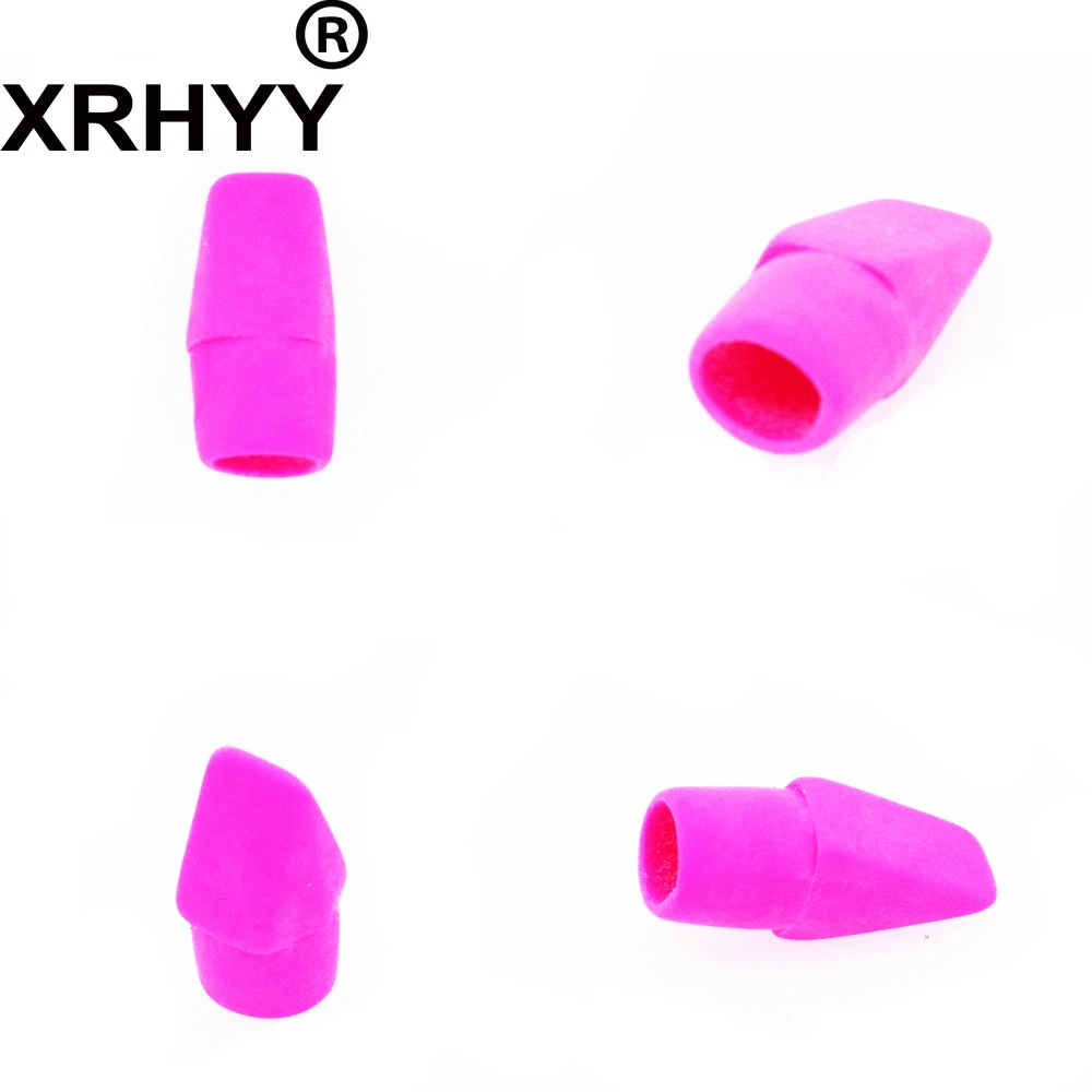 XRHYY Pack Of 100 Pcs Pencil Top Eraser Caps Chisel Shape Pencil Eraser Toppers Arrowhead Assorted Colors In Bulk (Random Color)