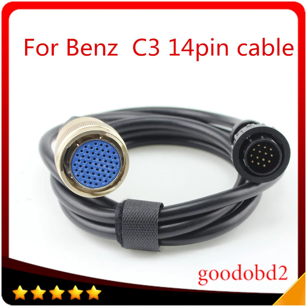 For Benz MB Star C3 14PIN Cable OBD II 14 Pin connect  Cable car diagnostic tool adapter C3 Multiplexer Accessories 14-pin cable