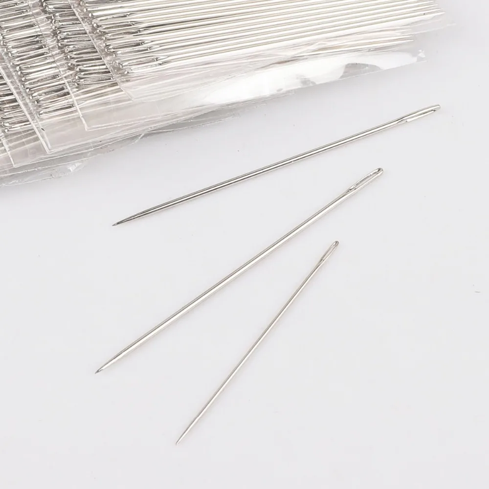 25Pcs/lot Stainless Steel Large Eye Sewing Needles Sewing Pins Set Home DIY Crafts Household Sewing Accessories