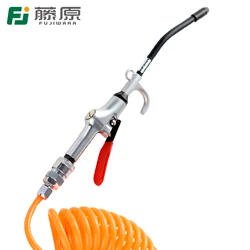 FUJIWARA Air Blow Gun Aluminum Air Dust Gun Angled Bent Nozzle Pistol Grip Pneumatic High Pressure