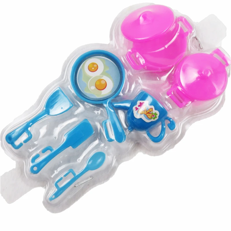 Juego de Mini utensilios de cocina de simulación, juguete de cocina, regalo para niños, accesorios para muñecas de 12 pulgadas, 7 unids/set por juego