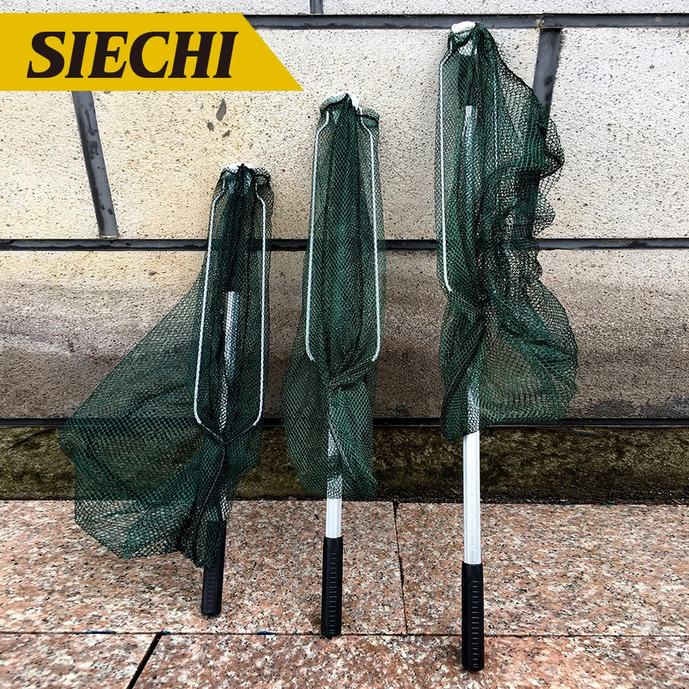 

Aluminum Alloy Retractable Fishing Net 150/170/210cm Telescoping Foldable Landing Net Pole Folding Landing Net For Fly Fishing