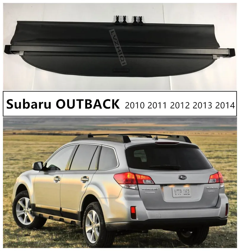 

Car Rear Trunk Security Shield Cargo Cover For Subaru OUTBACK 2010 2011 2012 2013 2014 High Qualit Black Beige Auto Accessories