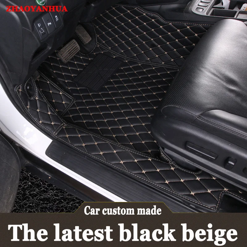 

ZHAOYANHUA Custom fit car floor mats for Ford Fiesta Mk7 Edge Escape Kuga Fusion Mondeo Ecosport Explorer Focus 6D rugs liners