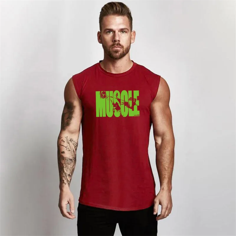 2023 New Mens Bodybuilding canotta in cotone palestre Fitness camicia senza maniche abbigliamento maschile canotta moda canotta muscolare canottiera