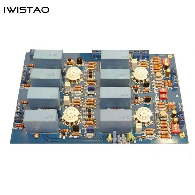 

IWISTAO Tube MM/MC Phono Preamplifier PCBA Kit Input Stage Twin Tube LM394 Amplifier by 6922 /6DJ8 Audio HIFI DIY