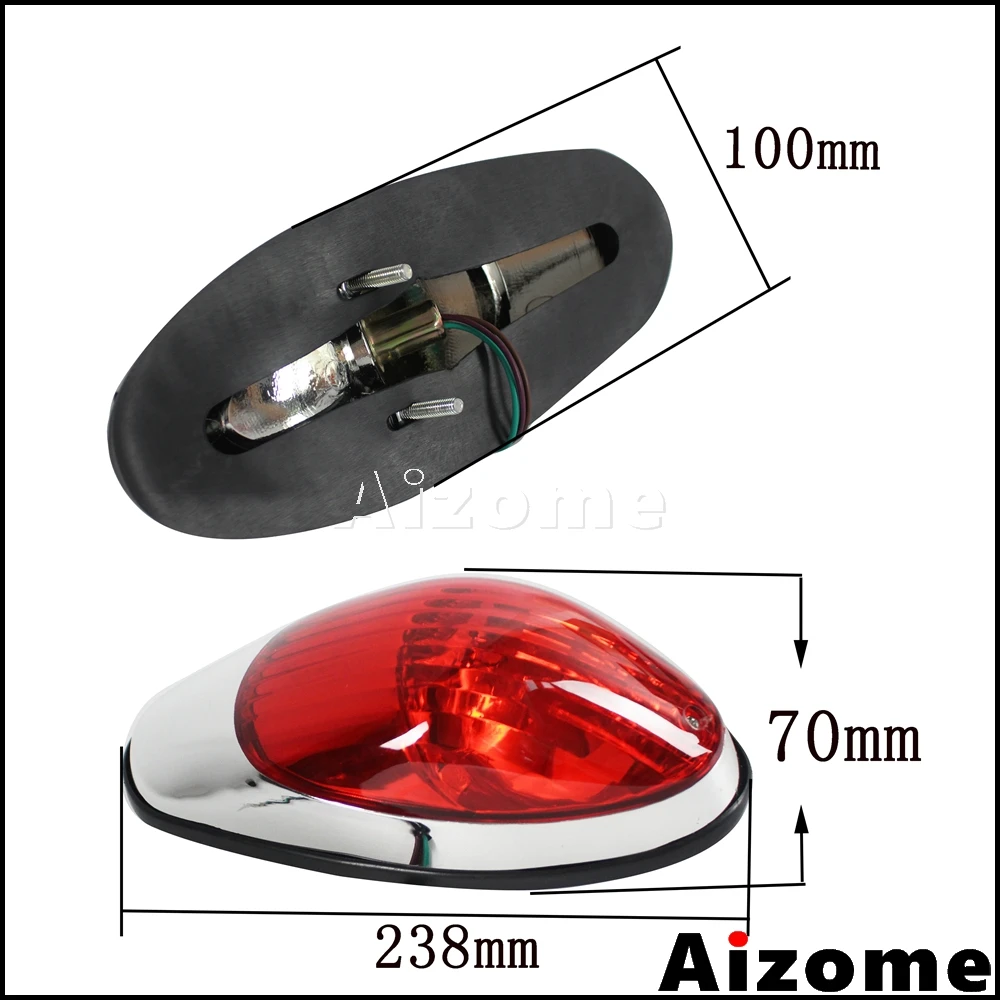 Universal Motorcycle Tail Light Rear Stop Lamp Cruiser Taillight For Honda Shadow V-Star Kawasaki Vulcan 900 1500 Classic VN900C