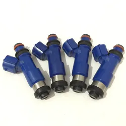 4x Flow matched E85 565 CC dark blue top feed OEM fuel injector for Subaru Impreza WRX STI EJ20 EJ25 EJ255 EJ257 turbo