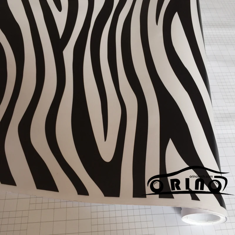 10/20/30/40/50x152cm zebra filme de vinil etiqueta do carro decalque pvc adesivo preto branco camuflagem filme de vinil moto carro envoltório folhas