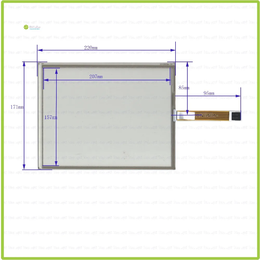 

ZhiYuSun 2PCS/Lot XWT1834 5 lins Touch Screen 220mm*171mm glass Industrial use 220*171 resistive touchsensor include USB card