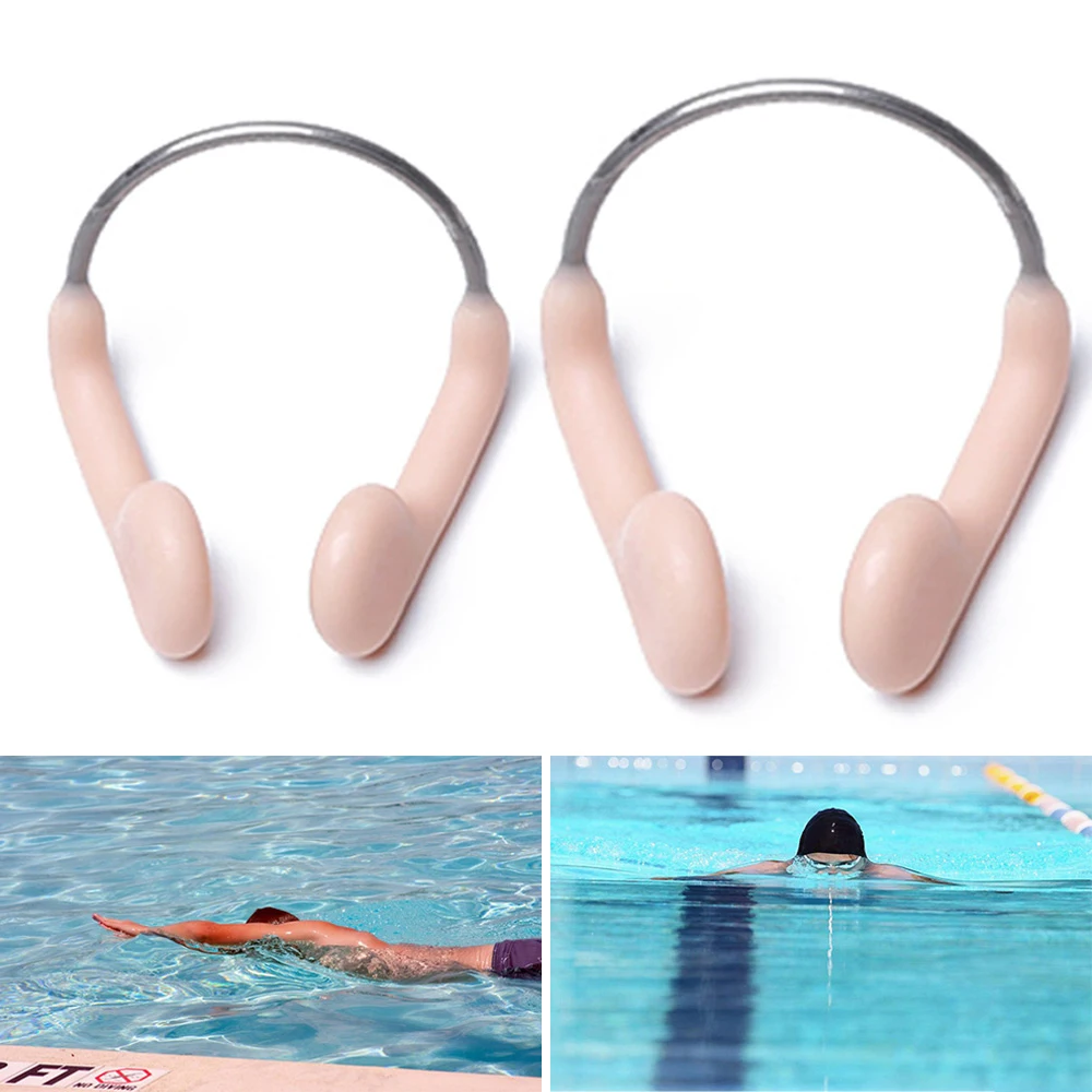 1Pc Zachte Siliconen Zwemmen Nose Clip Duurzaam Geen-Slip Verstelbare Roestvrij Staaldraad Voor Zwemmen Duiken Sport Accessoires