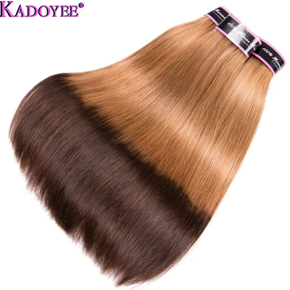 Brazilian Straight Hair Weave Bundles Remy Human Hair Extensions 27/4 1B/99J 1B/27 1B/4/27 1B/30 Ombre Hair Bundles 8-26 Inch