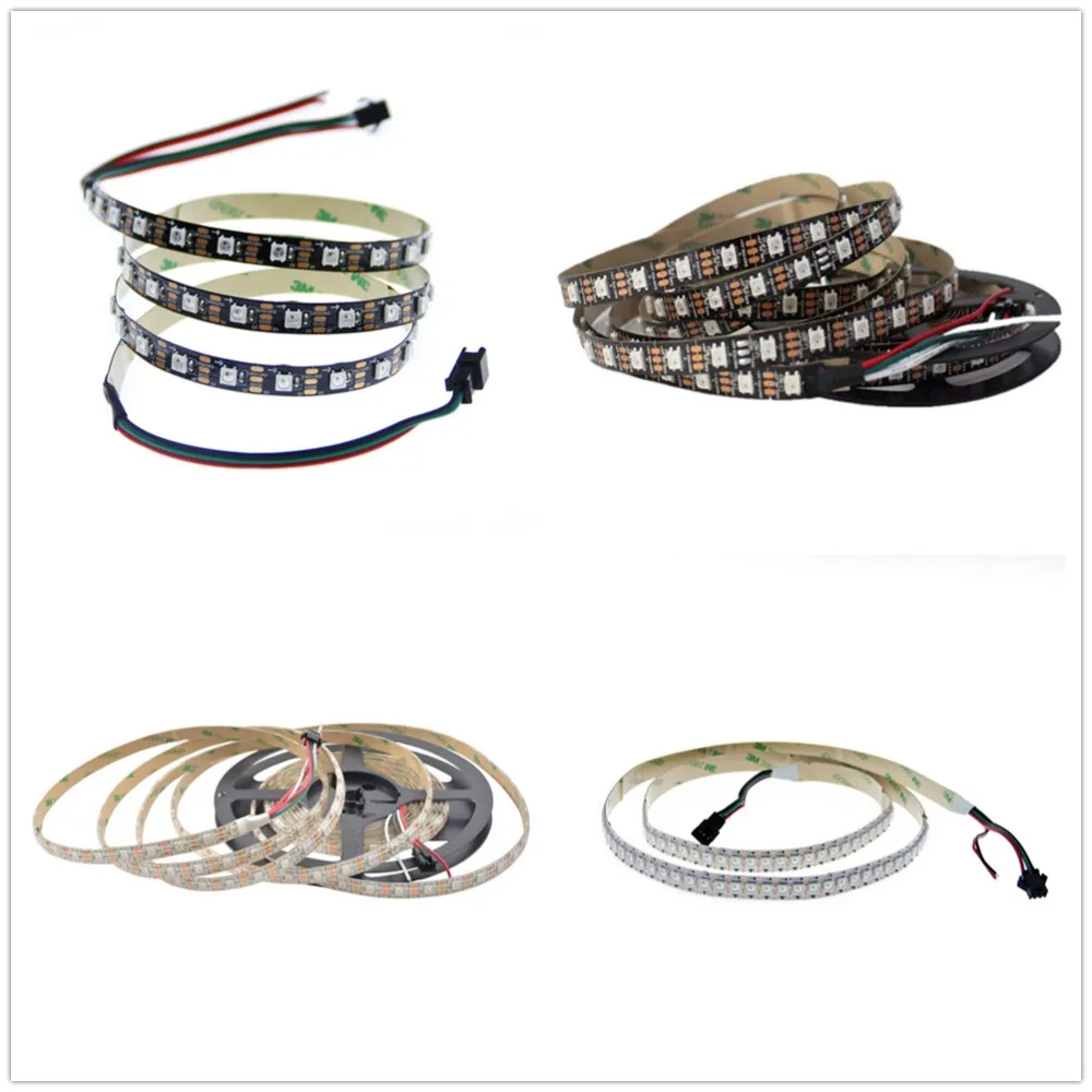 WS2812B Led Strip 5050 Rgb 5V 30/60/144LED Pixels Ws2812 Ic Addressable Kleur Rgb Led Strip licht IP30 IP65 IP67 Waterdicht