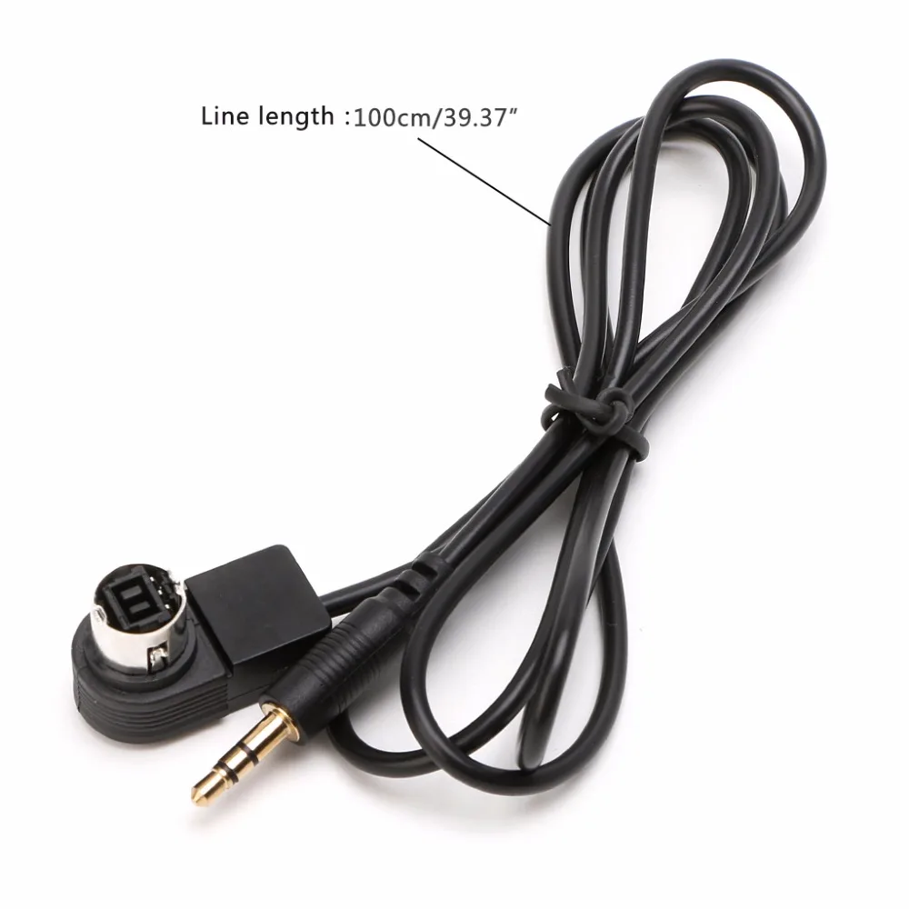 

1Pc 3.5mm Auto Car Aux Input Cable Mini Plug Jack For ALPINE AI-NET iPhone MP3 Ornate Cables