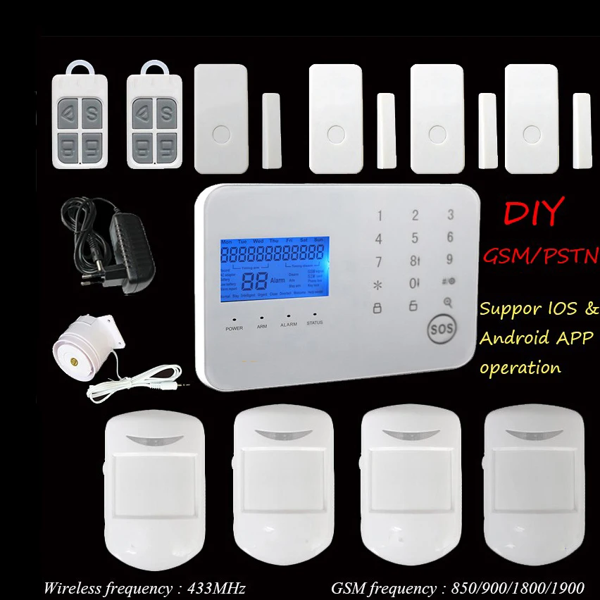 

3G SIM Alarm Systems Security Home Phone APP House Security Alarms GSM Wireless Personal Residential House Security Detector