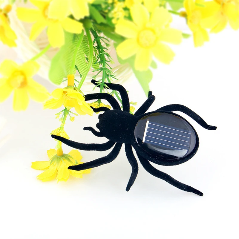 5 Style MINI Novelty Kid Solar Energy Powered Spider Cockroach Power Robot Bug Grasshopper Educational Gadget Toy For Children