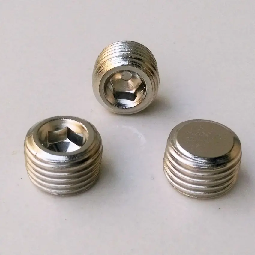 10pcs/lot 1/2''  Male Thread Internal Hex Head Pipe Plugs fittings