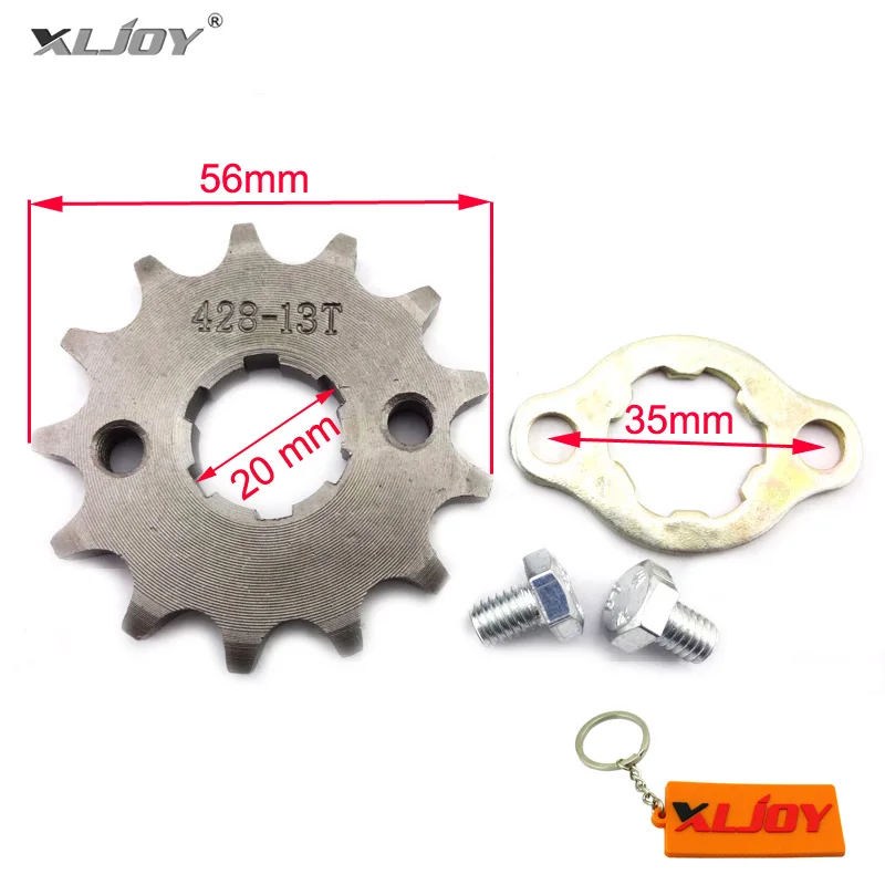 428 13 Tooth 20mm Front Chain Sprocket Gear For 50cc 70cc 90cc 110cc 125cc 140cc 150cc 160cc Engine ATV Quad Pit Dirt Trail Bike