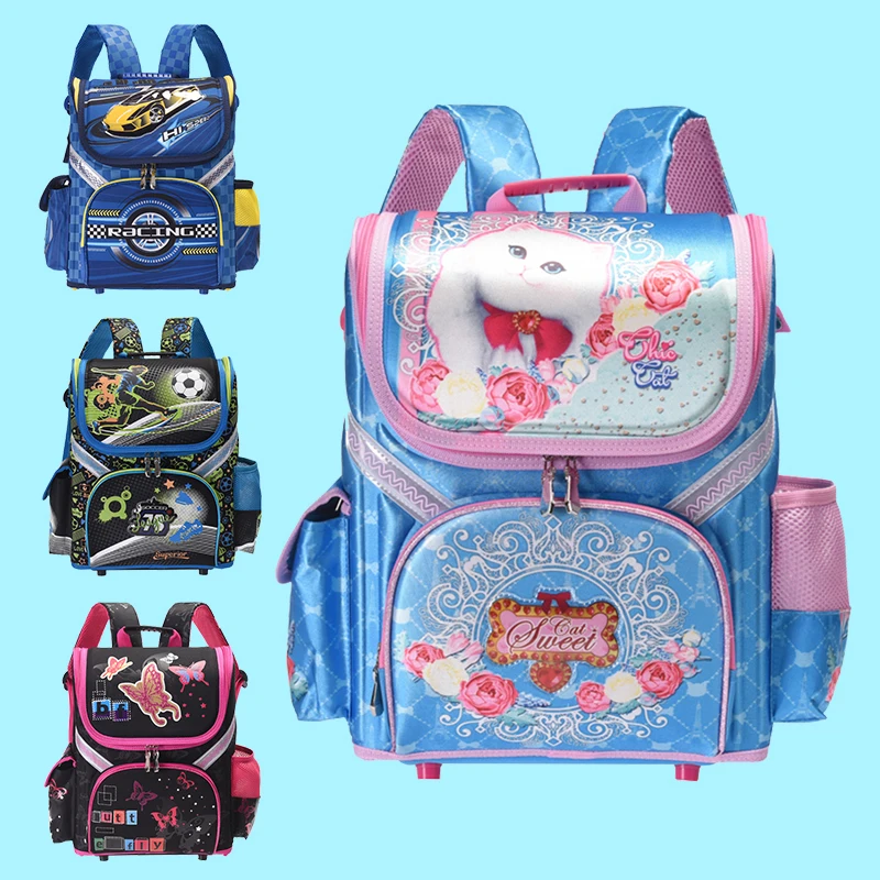 Children\'s Orthopedic Butterfly Wing School Backpack, Kids, Girls, Boys, Car, EVA, New Arrival, Hot