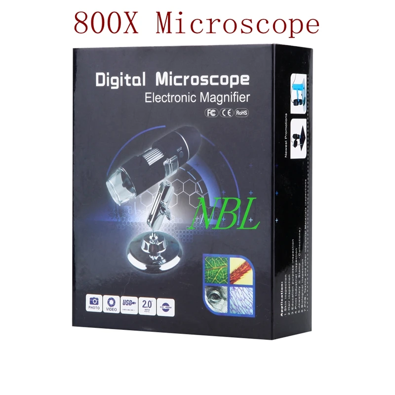 800X HD Electronic Microscope USB 0X-800X Digital Endoscope Camera Microscopes 8*LED CMOS Sensor Magnifier Stand Optical Loupes