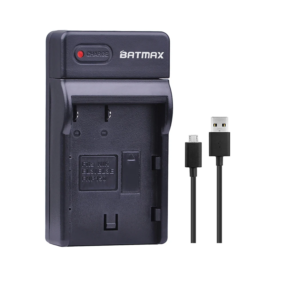 Batmax 1 PC EN-EL3E En EL3e ENEL3e Battery + USB Charger untuk Nikon D300S D300 D100 D200 D700 D70S D80 d90 D50 MH-18A