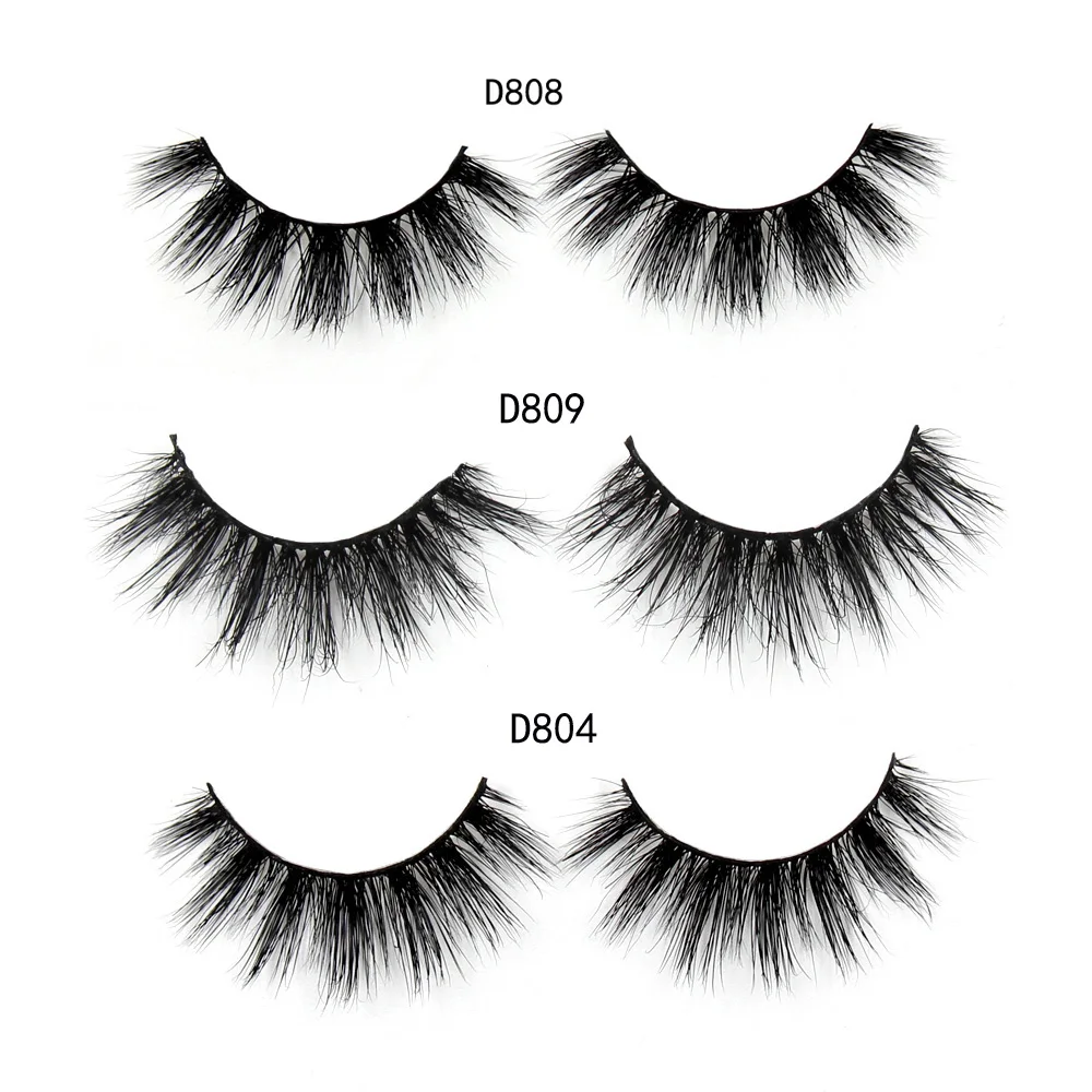 LEHUAMAO Eyelashes 3D Mink Lashes Natural fluffy eyelashes Thick  Full Strip Lashes Soft Dramatic Eye lashes D80 Makeup