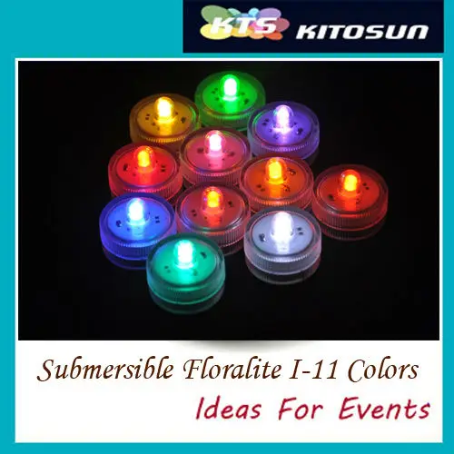 11colors Battery Operated led Submersible Lights Wedding Party Christmas Waterproof  Mini led Candle Lights For Crafrs