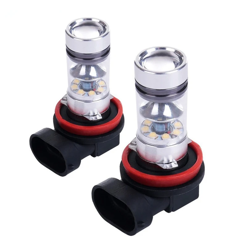 2016 New Arrival Car Fog Lamp Light H8 H11 100W Auto Car LED Fog Light Bulb Driving Lamp 12V 24V 6000K Wholesale 10pcs/lot