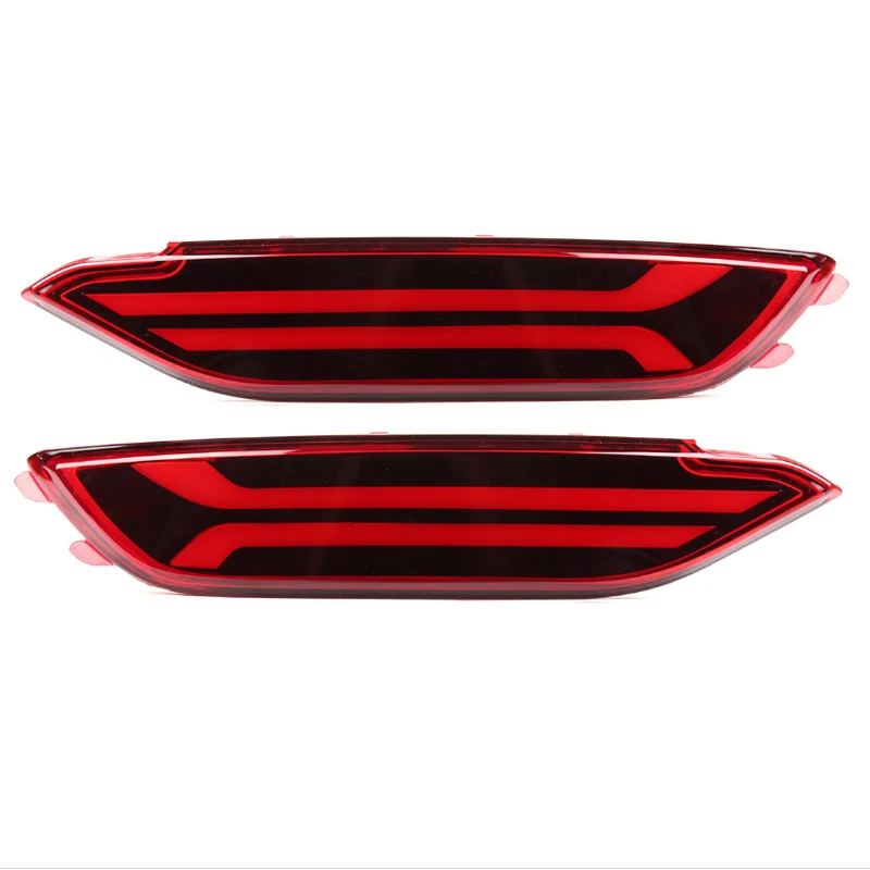 Pair LED Rear Bumper Reflector Light Car Driving Brake Fog Trim Molding Tail Lamp  For Hyundai Tucson 2015 2016 2017 2018