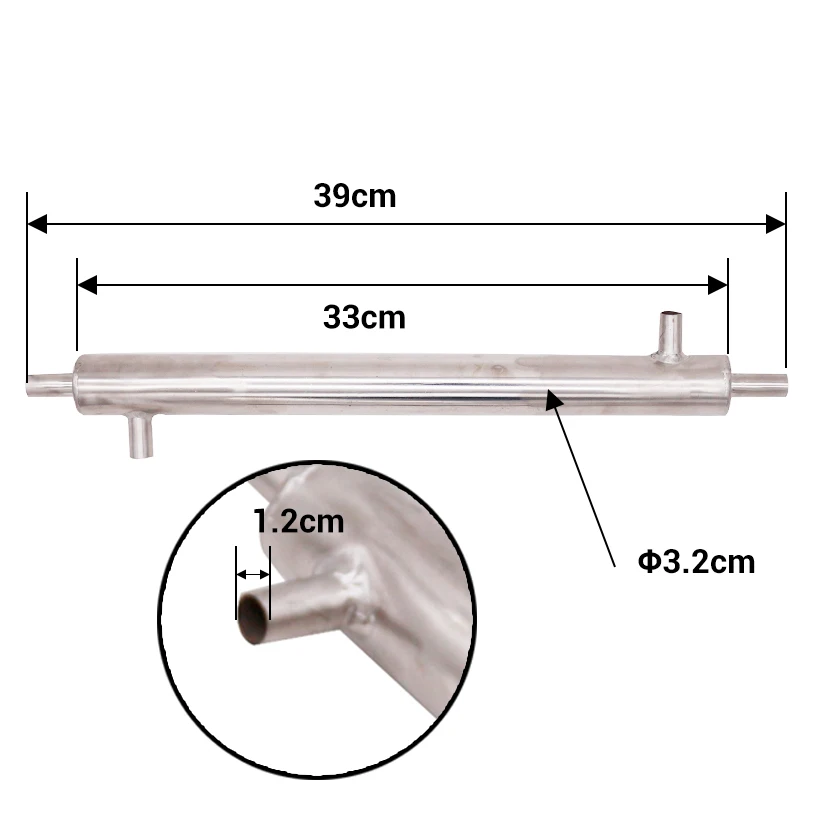 Cooler Distiller Moonshine Condenser Stainless External Cooling Pipe Tube for Home Brewery Vodka Whisky Wine Maker