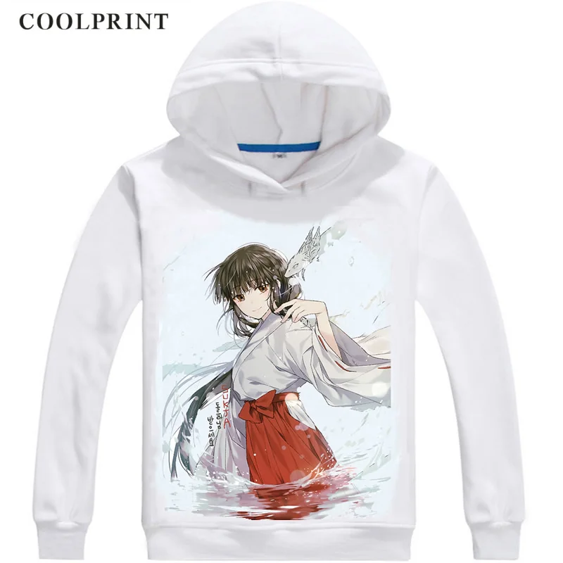 Kikyo InuYasha Cosplay Mens Hoodies Inuyasha A Feudal Fairy Tale Men Sweatshirt Streetwear Anime Hoodie Printed Long Hooded