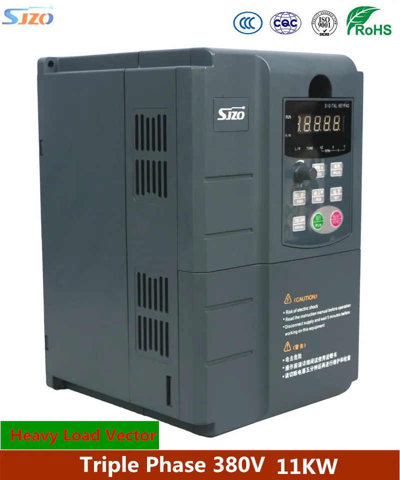 

SJZO 511 Series Frequency Inverter 380V 11KW 3 Phase Vector VF control VFD Variable Speed Drive 3 Phase Torque Motor Controler