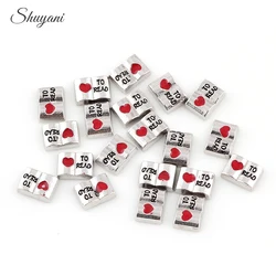 20Pcs/Lot Cute Love to Read Book Floating Charms For Round Living  Locket Pendant Necklaces Jewelry Making Wholesale