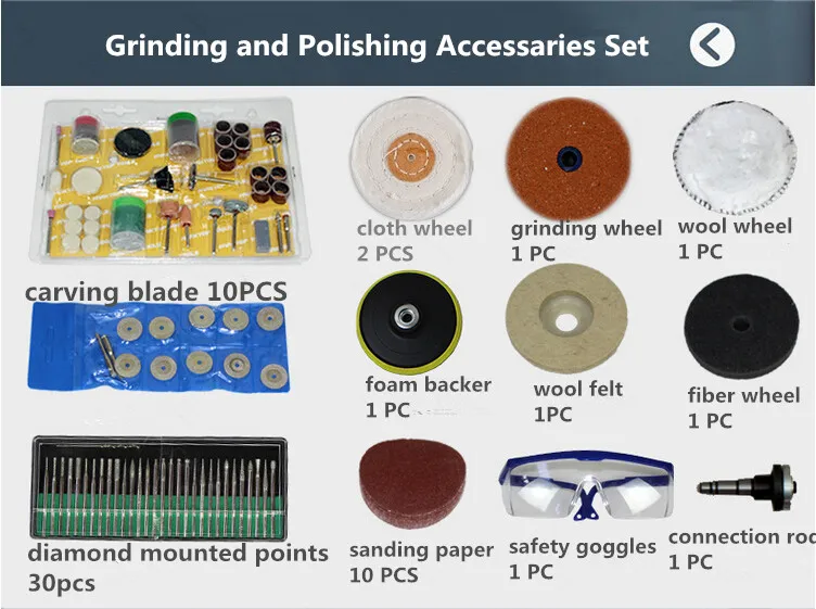 

Additional accessory set for jade polishing tool Table grinder Desktop mini gemstone polishing machine no machine