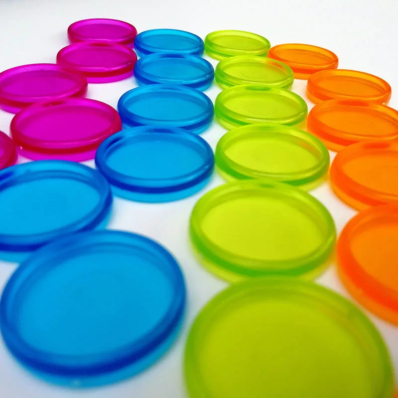 6Pcs/Lot Inner diameter 20mm Transparent Colored Plastic Binding Ring Disc Color Loose Ring Circa Roll Mushroom Hole Inner Books