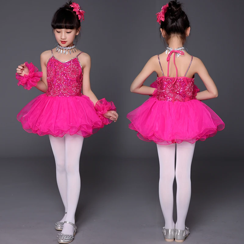 Costume de danse jazz pour enfants, vêtements de spectacle à paillettes, robe de danse Hip Hop, vêtements de scène pour enfants, nouvelle collection 2019